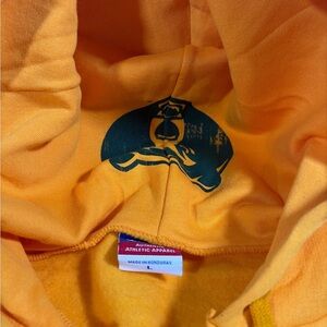 Champion Baylor University 1/2 Zip Men’s Yellow Hoodie Size L